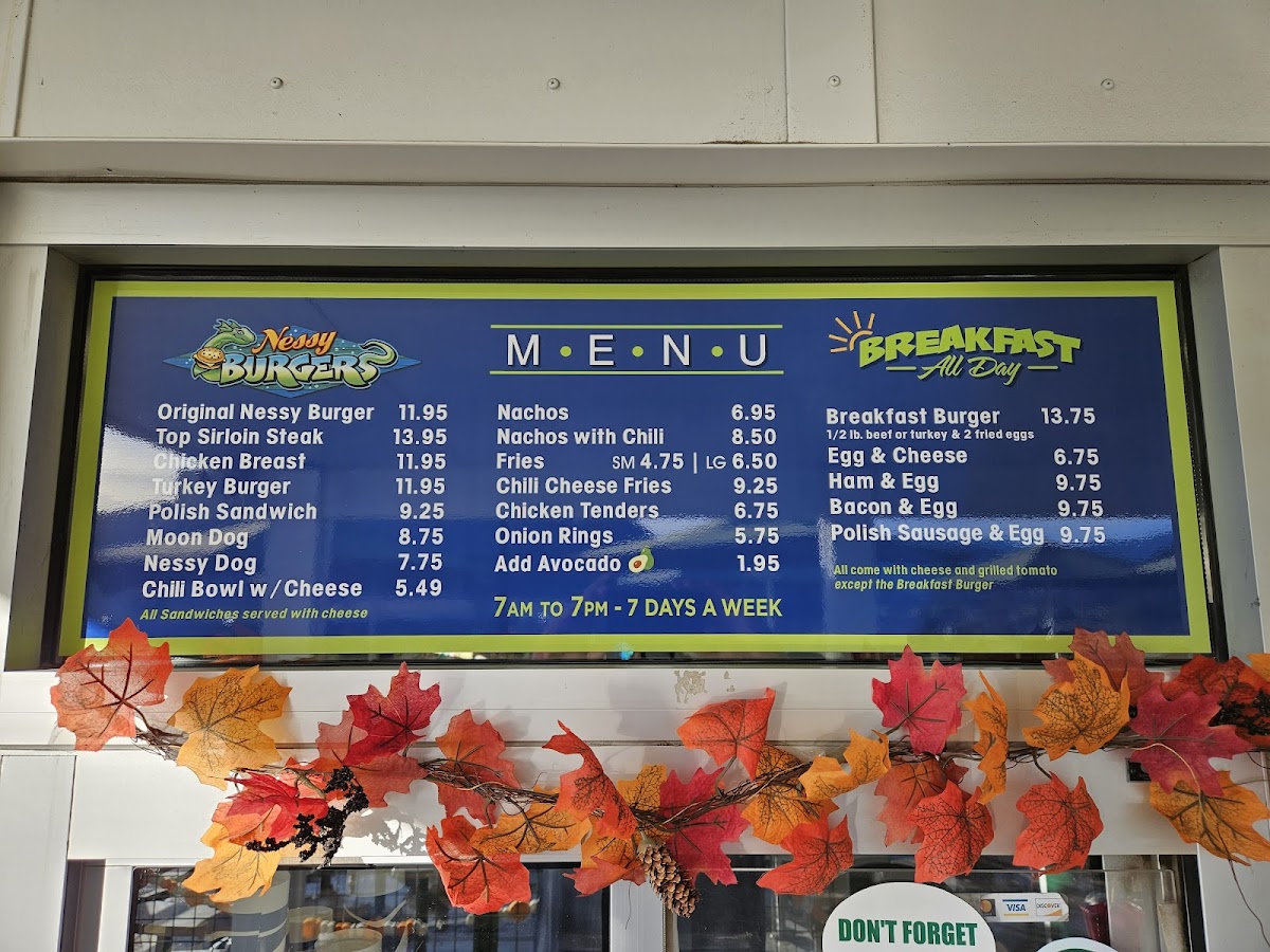 Nessy Burgers Menu - Image 2